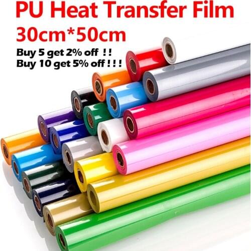 30CM/20 Colors PVC Heat Transfer Vinyl Iron On Vinyl Heat Press Machine Cutting Plotter HTV T-Shirt DIY