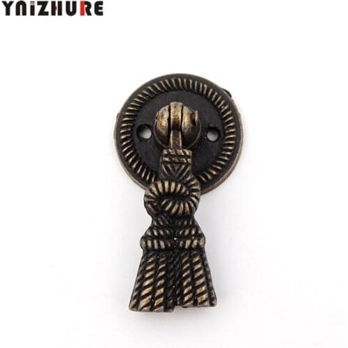 31*57mm 1PC Antique Handle Drawer Wardrobe Door Handle Alloy Handle Front Screw Driver Zinc Alloy,Bronze Tone