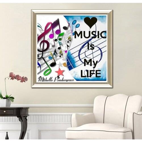 3D Diamond Painting Fantasy Full Drill Square/Round New Arrival Craft Kit Diamond Mosaic Music Full Layout Decor For Home X0029