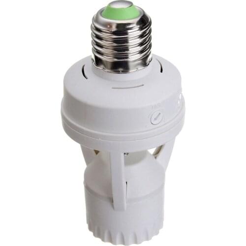 AC 110-220V 360 Degrees PIR Induction Motion Sensor IR infrared Human E27 Plug Socket Switch Base Led Bulb light Lamp Holder
