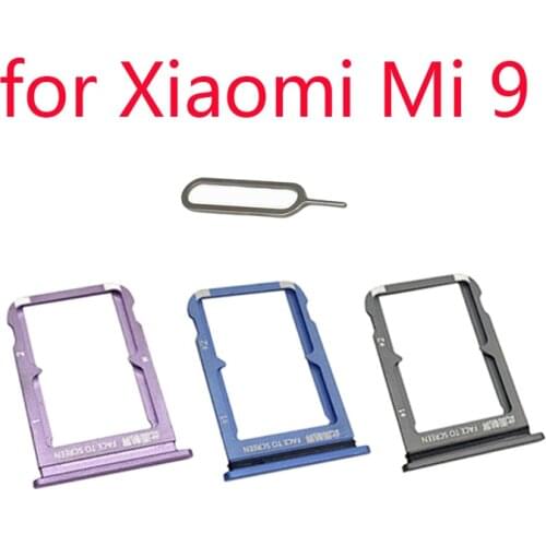 SIM Card Tray Adapter For XIAOMI Mi 9 Mi9 Original Mobile Phone Housing New Chip Micro SD SIM Card Holder Slot + Tools