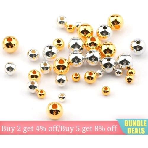 4-8MM silver color gold color resin pearls beads Imitation round Pearls Beads for necklace Bracelet jewelry making DIY 30g/lot