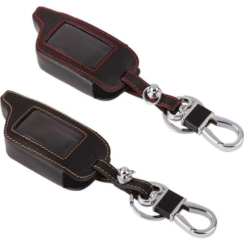 B9 Leather Key Case for Starline B9/B91/B6/B61/A91/A61/V7 C9 KGB FX-5 Jaguar ez-one LCD Way Car Remote 2 Way Alarm