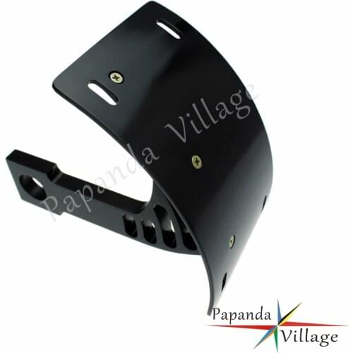 Black Motorcycle Aluminum Curved Mount License Plate Tag Holder Bracket for Kawasaki ZX-6R 636 ZX6RR ZX-7R ZX-9R ZX-12R ZX-14R