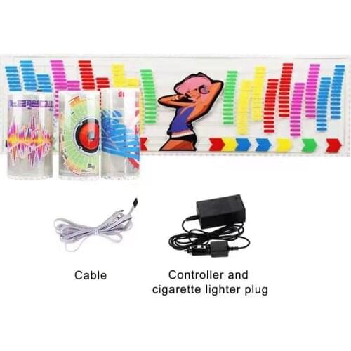 Car Decorative Styling Sticker Interior Atmosphere Music Rhythm LED Flash Light Lamp Car Rear Windshield Accessories Light