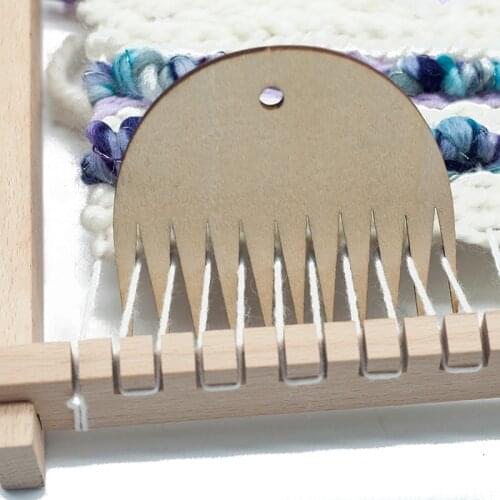Wood Weaving Tool For Tapestry Knitting Thread Braided Tool DIY Sawtooth Comb Weaving Loom para tejer Handcraft Accessories