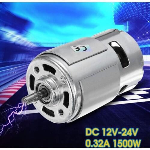 775 DC Motor Max 35000 RPM DC 12V-24V Ball Bearing Large Torque High Power Low Noise Gear Motor Electronic Component Motor