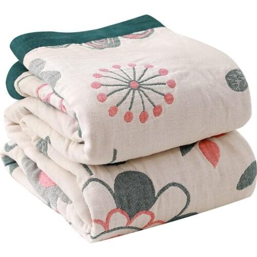 Cotton Gauze Towel Blanket Single/Double Adult Washable Air Conditioning Quilt Summer Casual Nap BedSheet