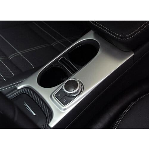 Car Interior Center Console Water Cup Holder Cover Trim Frame Decoration For Benz GLA CLA W176 A B-Class 2014-2016 Car Styling