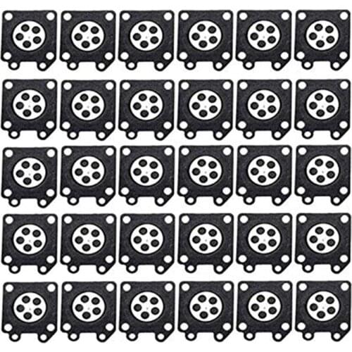 50Pcs Carburetor Parts Chainsaw Carburetor Membrane Pads for Zama Chainsaw Carburetor 2500/3800/4500/5200/5800 Accessories
