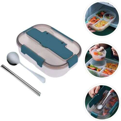 Boxes Lunch Box Compartment Lunch Box with Spoon and Fork Leak Proof Separated Portable Meal Prep Containers