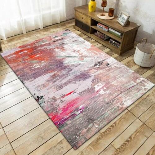 Modern Style Carpet Retro Oil Painting Print Tapete Living Room Sofa Table Chair Non-Slip Floor Mat Bedroom Bedside Area Rugs