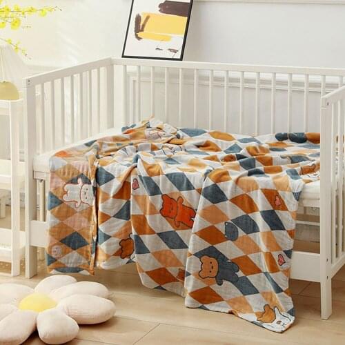 Cartoon Spring Summer Cotton Gauze Muslin Quilt Kids Nap Blanket Bedding Cover Sheets Bed Linen Coverlet Home Decor