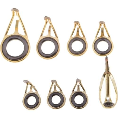 Pack of 8 Pieces Fishing Rod Guide Fishing Rod Eye Ring for Rod Building