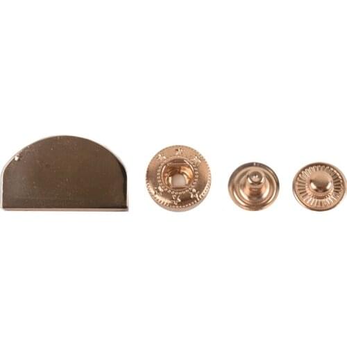 Snap Fasteners Set Durable Metal Snap Button for Handbags Purse Semicircle Replace Parts DIY Leather Bag Accessories