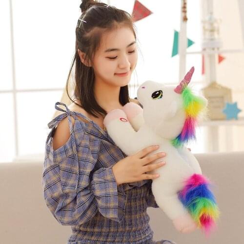 50cm LED Unicorn Plush Toys Plush Light Up Toys Stuffed Animals Cute Horse Toy Soft Doll Kids Toys Christmas Birthday Gifts