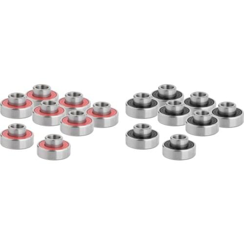 Skateboard Bearings - Fastest Premium 6082rs - Longboard, Skate Board, Scooter, Inline and Roller Skates, 8-Pack