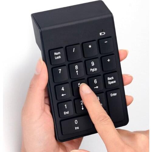Portable Smart 2.4GHz Wireless Digital Keyboard Number Pad 18 Keys For Notebook Laptop Tablets Accounting Teller
