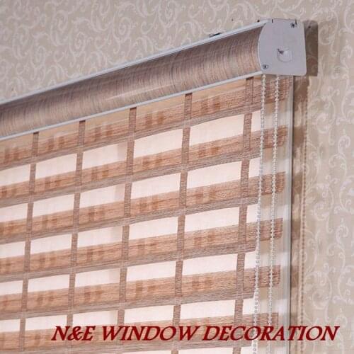 FREE SHIPPING Popular zebra blinds/double-layer roller blinds/curtain fabric curtain window curtain/shangri-La blinds