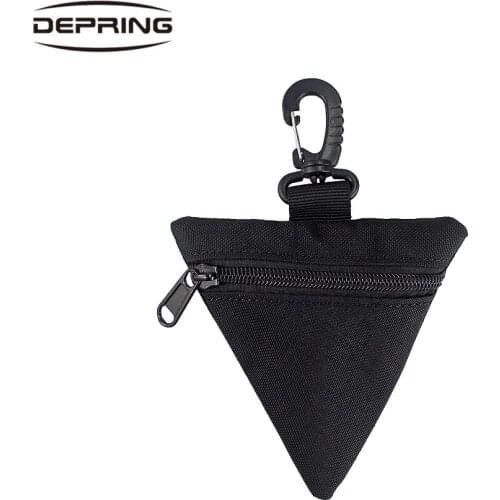 Tactical Mini Wallet Purse Coin Key Earphone Pouch Organizer EDC Pocket 5" Triangle Pouch Waist Bag Hunting Pack