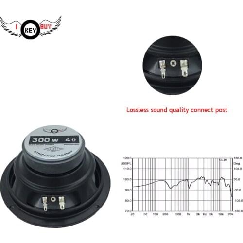 I Key Buy 1pc 6" 6.5inch 300W 2 Ways Coaxial Component Speakers 4Ohm Sound Vehicle Free Stereo Audio Speaker