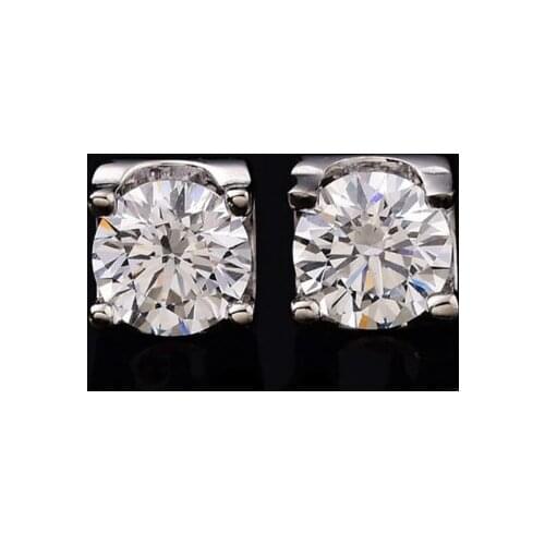 Moissanite Stud Earrings for Women 0.5ct-1ct White D Color Four Claws S925 Sterling Silver White Gold Plated Women Fine Jewelry