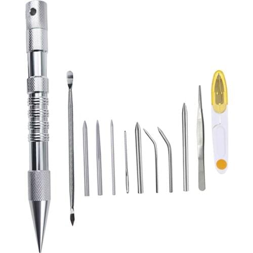 12PCS Umbrella Rope Needle Marin Nail Umbrella Rope Needle Set Bracelet DIY Knitting Tool Paracord Needle