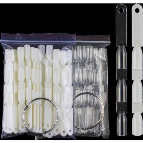 150 tips Removable Nail Polish Palette Color Chart Stick Polish Display Practice Fan Gel Design Board 3 Color Nail Tools