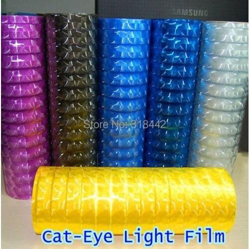 30cm*1m 12 colors styling Auto 3D Cats Eye Car Sticker Smoke Fog Light HeadLight Taillight Tint Vinyl Film