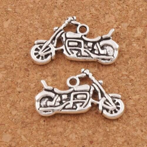 Motorcycle Spacer Charm Beads Pendants 24.5x14.3mm 33pcs Zinc Alloy Jewelry DIY L494 Metal Sports Classic