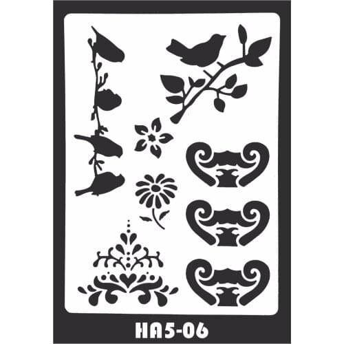 4pcs/lot DIY Craft Bird flowers Layering Stencils For Walls Painting Scrapbooking Stamping Stamps Album Decorative Embossing