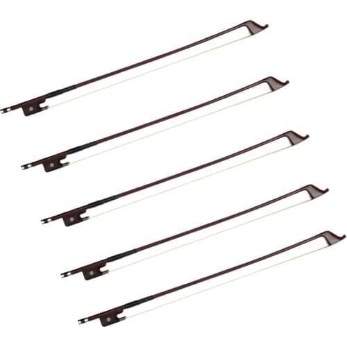 5 Pieces 4/4 Upright Double Bass Bow Brazilwood French Style 74cm