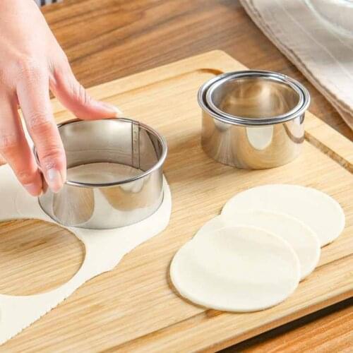 5 Pcs Biscuit Mold Non-stick Heat-resistant Stainless Steel Kitchen Cookie Mold for Cooking Biscuit Mold