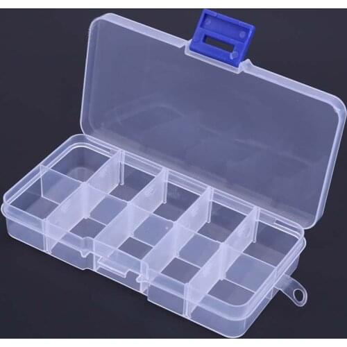 8 10 Grid Transparent Plastic Storage Fishing Lure Fishhook Box Detachable Part Classification Multi-class Manicure Jewelry Too
