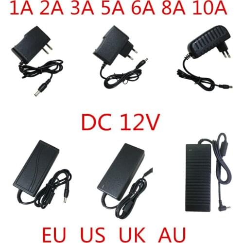 AC 100V-240V DC 12V 1A 2A 3A 5A 6A 8A 10A Power Supply Adapter 12 V Volt Lighting Transformer Converter For LED Strip Light CCTV