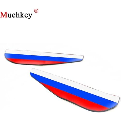 Car Back Mirror Eyebrow Raincost Germany Spain Flag 3 Colors Rain Stickers Rear View Mirror Rain Shield Rainproof Blades 2Pcs