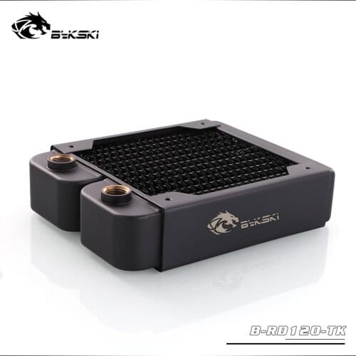 Bykski 38mm Thick 120mm Copper Radiator Computer Water Coolant Discharge Heat Sink Exchanger Radiator for 12cm Fan Dissipatio