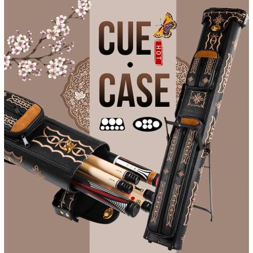 Billiard Pool Cue Case Pool Stick Portable Carrying Case 6 Holes( 2 Butt & 4 Shafts) 8 Holes (3 Butt & 5 Shafts) Embroidery Bag