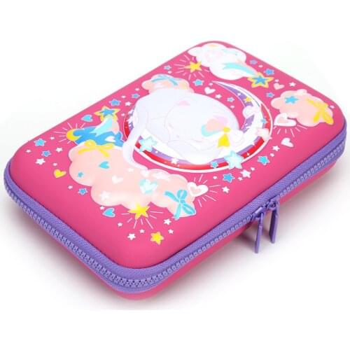 Portable Pencil Case Personal Cute Animal EVA Printing Zipper Make Up Rectangle Storage Bag Student Stationery Box 23x11x4cm