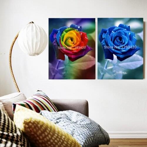 Color Rose diy diamond embroidery flowers full and square diamond mosaic painting for decor 3d crystal cross stitch needlework