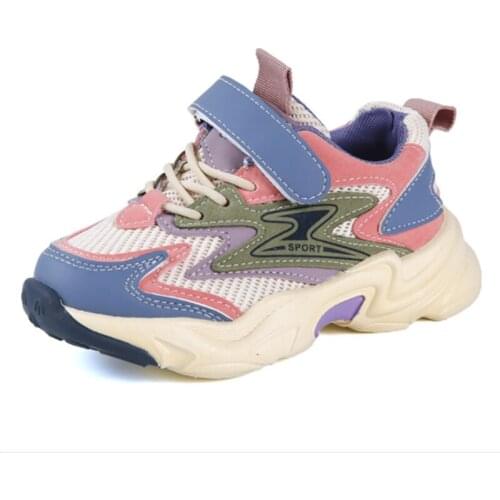 New Autumn Boys Mesh Casual Shoe Girls Soft Bottom Non-slip Breathable Outdoor Fashion Kids Sneakers Children Running Shoes