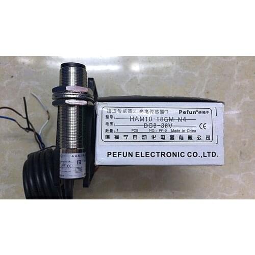 Pefun photoelectric switch HAM10-18GM-N4, NPN, normally open + normally closed