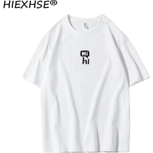 2021 New Men Simple Casual O-Neck Collar Cotton T-Shirt Summer Print Fashion Brand Men T-Shirt