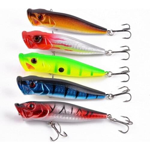 Hiumi 9cm 12g Top water Fishing Lure Popper Hard Bait Big Mouth Bass Poper Artificial Lures