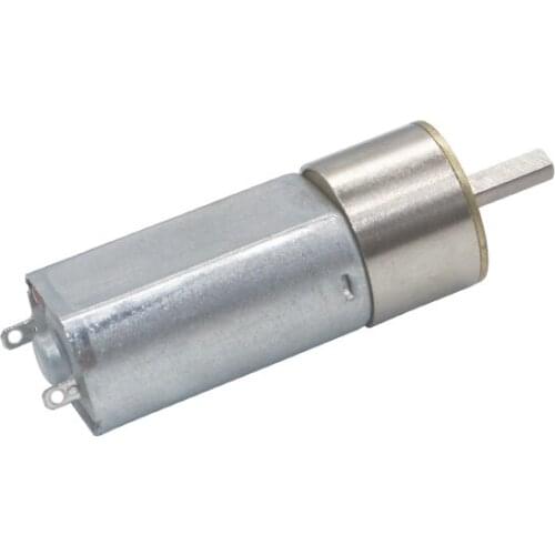 Hugwit DC 12V Gear Motor Micro 16mm Flat Reductiom Gearbox Mini All Metal Electric DC Motor Low Speed 33RPM-340RPM Reducer
