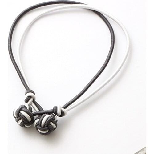 Jelmoons S23 white and gray colors handmade rope chain elastic bracelets 2017 new design for and mulher silk knot cufflinks