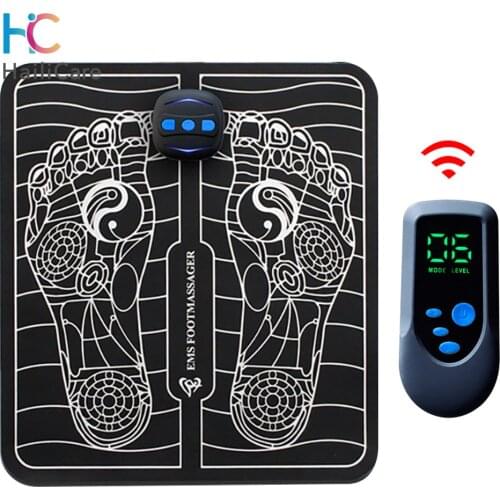 EMS Foot Massager Electric Intelligent Muscle Stimulation Pulse Acupuncture Therapy USB Blood Circulation Relieve Ache Pain Mat