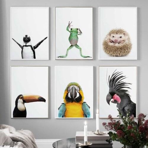 Cute Parrot Frog Hedgehog Penguin Bird 5D Diamond Embroidery Full Diy Diamond Painting Cross Stitch Childen Room DecorZP-4727