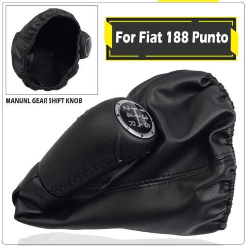 5 Speed Manual Gear Shift Knob Lever Gaiter Boot Cover Car Accessories For Fiat 188 Punto