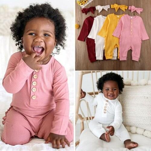 0-18M Newborn Baby Girl Boy Autumn Winter Clothes Knitted Long Sleeve Romper Jumpsuit Casual Plain Solid Sunsuit Cute Outfits